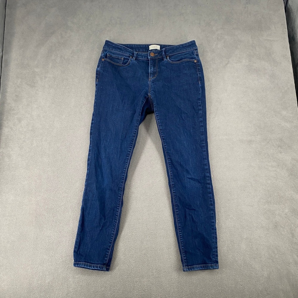 Loft Outlet Womens Skinny Jeans‎ Dark Indigo Blue Stretch Denim Size 6